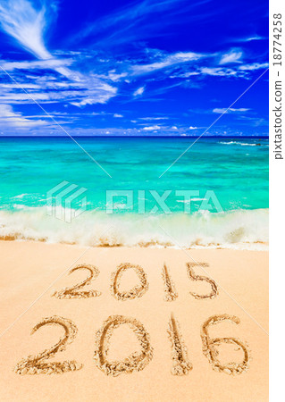 Numbers 2016 on beach Numbers 2016 on beach 18774258