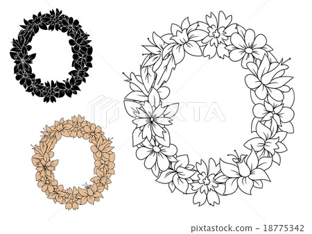 Floral uppercase letter O with vintage flowers Floral uppercase letter O with vintage flowers 18775342