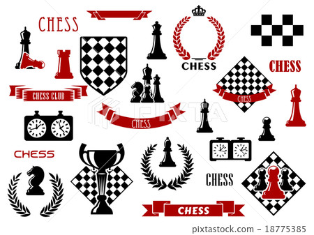 Chess game and heraldic design elements 18775385
