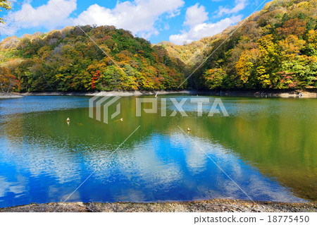 藍天的世界遺產傳播十二個湖泊的池塘·cockpick地方 18775450