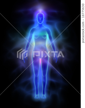 Human aura and chakras - woman 18775630