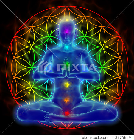 Yoga and meditation - flower of life 18775669