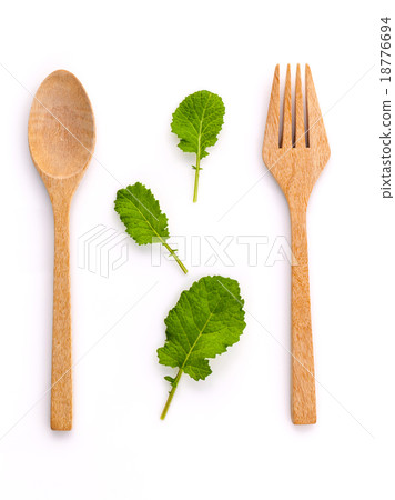 Healthy food concept fresh organic green leaves  18776694