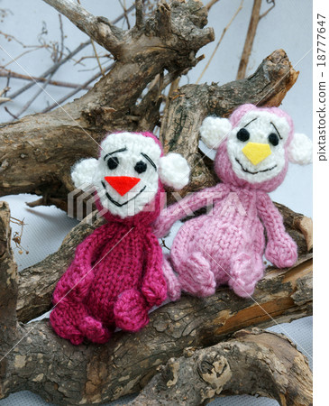 year of monkey, knitted toy, symbol, handmade year of monkey, knitted toy, symbol, handmade 18777647