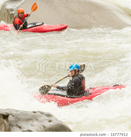 Whitewater Kayaking Fun Whitewater Kayaking Fun 18777912