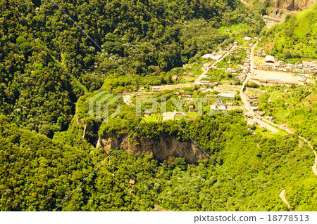 Rio Verde With Pailon Del Diablo Waterfall 18778513