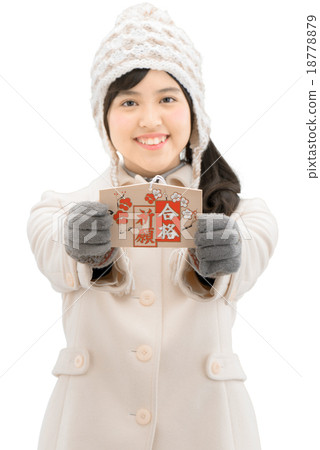 White back image of a young woman in a court appearance with gloves 18778879