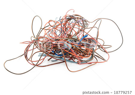 tangled wire isolated tangled wire isolated 18779257