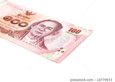 New version of hundred Thai bank notes  18779933