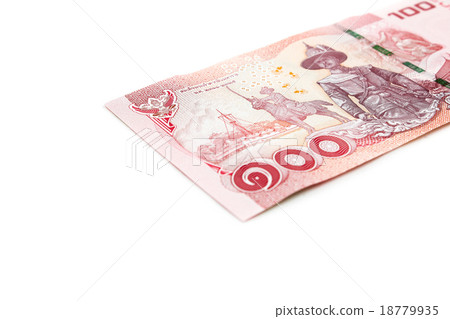 New version of hundred Thai bank notes  18779935