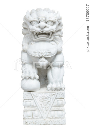 white marble Chinese Imperial Lion, Guardian Lion white marble Chinese Imperial Lion, Guardian Lion 18780007