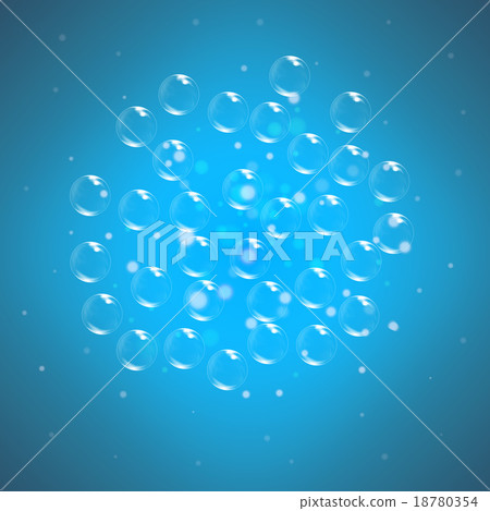Blue bubbles background  18780354