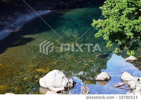 Autumnal leaves of the Keiko River and Mt. Okurayama 18780523