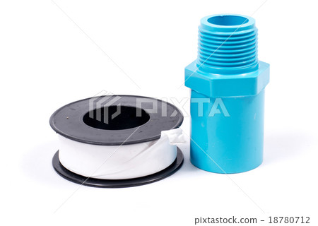 blue pvc pipe connection isolated 18780712