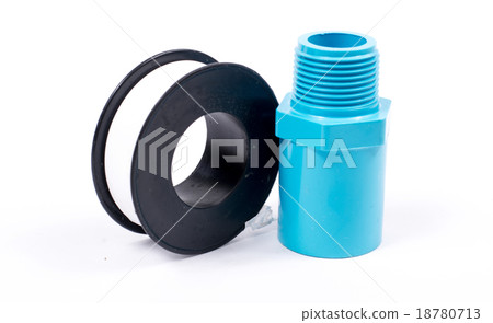blue pvc pipe connection isolated blue pvc pipe connection isolated 18780713