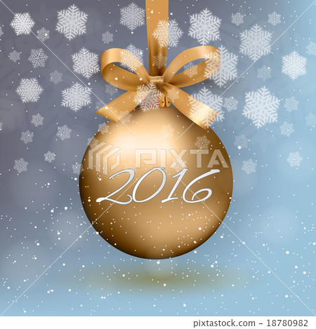 gold christmas ball 18780982
