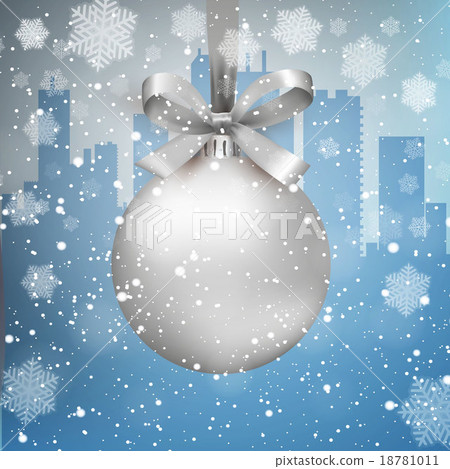 winter city background with ball winter city background with ball 18781011