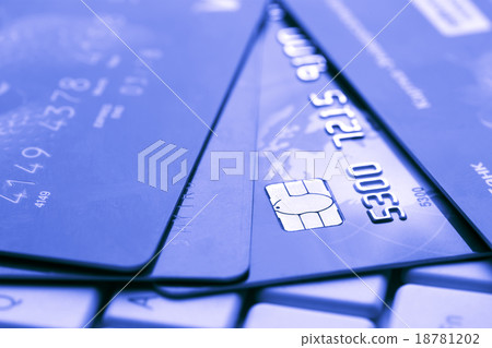 macro shot with credit card. 18781202