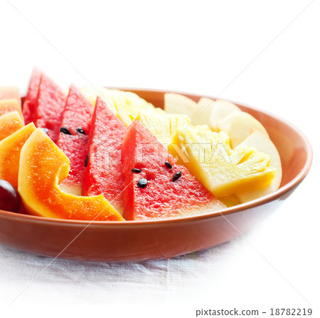Fresh Tropical Fruits and Berrie isolated on white Fresh Tropical Fruits and Berrie isolated on white 18782219