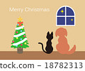 Christmas card Dog & Cat 01 18782313