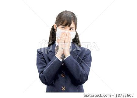 A white back image of school girls wearing uniforms 18782603