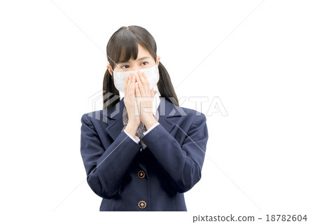 A white back image of school girls wearing uniforms 18782604
