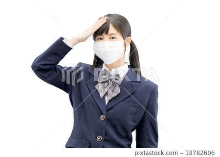 A white back image of school girls wearing uniforms 18782606