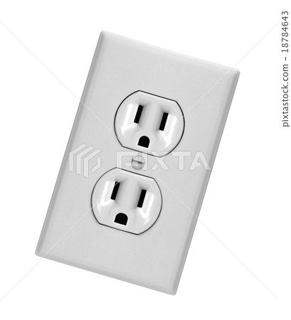 white electric wall outlet receptacle 18784643