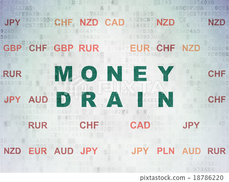 Money concept: Money Drain on Digital Paper Money concept: Money Drain on Digital Paper 18786220
