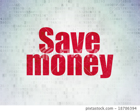 Banking concept: Save Money on Digital Paper Banking concept: Save Money on Digital Paper 18786394