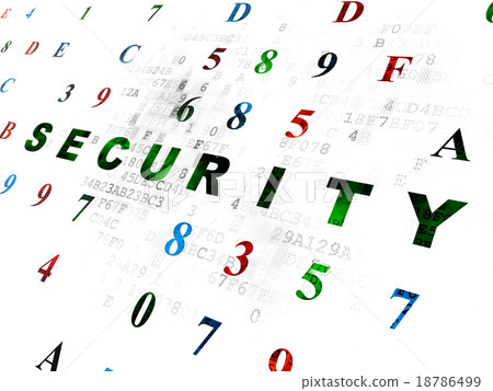 Protection concept: Security on Digital background 18786499