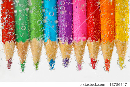Pencils in water Pencils in water 18786547