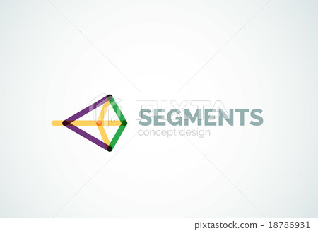 Vector outline minimal abstract geometric logo Vector outline minimal abstract geometric logo 18786931