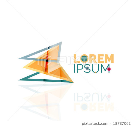 Logo, abstract geometric business icon 18787061