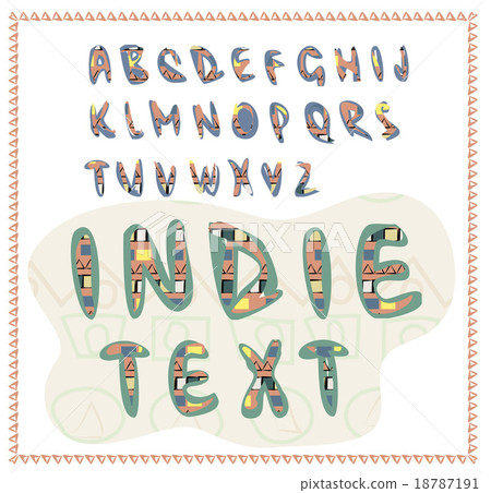 Alphabet in ethnic style, Indian letters Alphabet in ethnic style, Indian letters 18787191