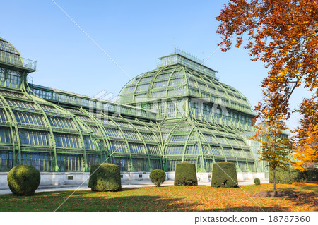 Palm house in garden of Schonbrunn Palac Palm house in garden of Schonbrunn Palac 18787360