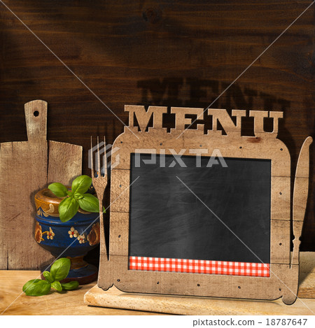 Blackboard Menu in the Kitchen Blackboard Menu in the Kitchen 18787647