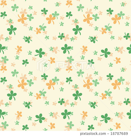clover seamless vector pattern - Stock Illustration [18787689] - PIXTA