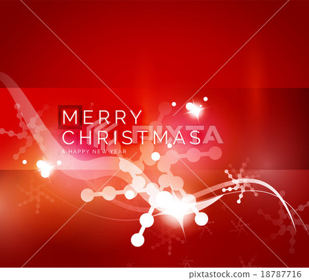 Holiday red abstract background, winter snowflakes 18787716