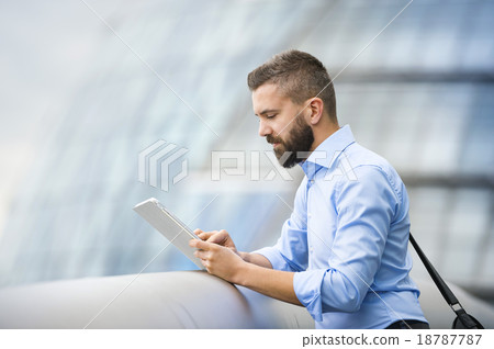 Man with tablet Man with tablet 18787787