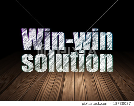 Finance concept: Win-win Solution in grunge dark Finance concept: Win-win Solution in grunge dark 18788027