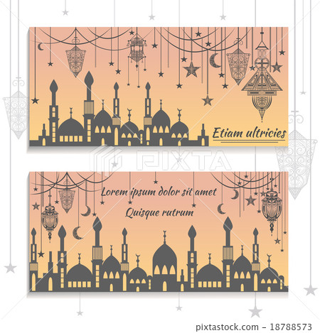 Set ethnic greeting cards, invitations 18788573