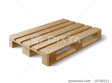 Wooden pallet. Isolated on white.  18790221