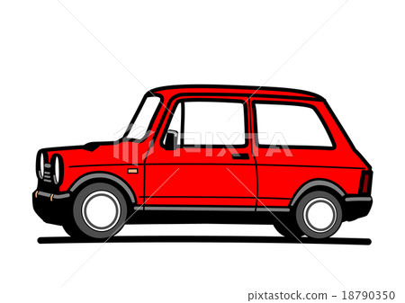 紅色緊湊型車 18790350