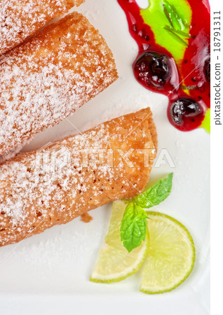Sicilian cannoli at plate 18791311