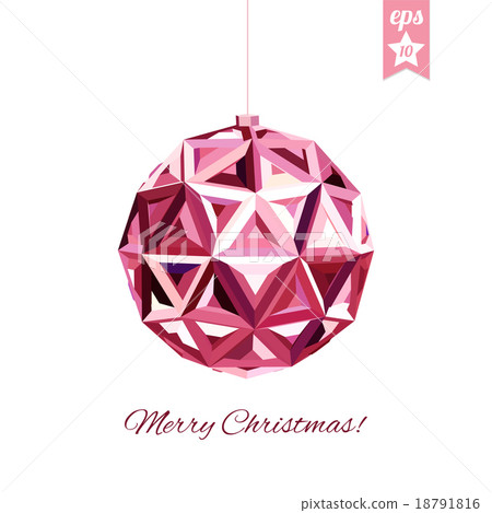 Geometric christmas ball. Holidays Background Geometric christmas ball. Holidays Background 18791816