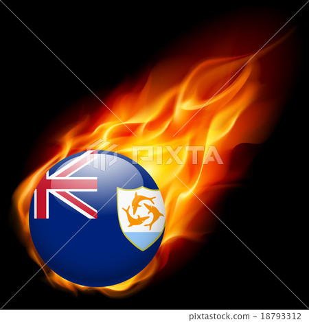 A badge in colours of Anguilla flag 18793312
