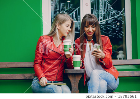 girls with phone 18793661