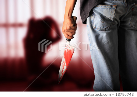 a killer person with sharp 18793748