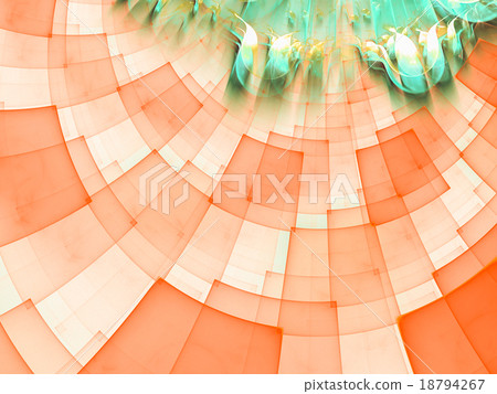 Abstract composition with circular checkered Abstract composition with circular checkered 18794267